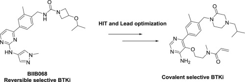 Optimization of a novel piperazinone series as potent selective peripheral covalent BTK inhibitors