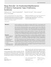 Sleep Disorder: An Overlooked Manifestation of Glucose Transporter Type-1 Deficiency Syndrome