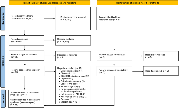 Association between ADHD and vision problems. A systematic review and meta-analysis - Molecular Psychiatry