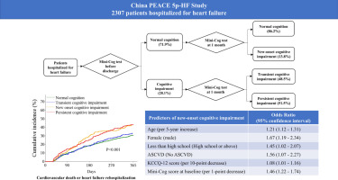 Distinct associations between post-discharge cognitive change patterns and 1-year outcomes in patients hospitalized for heart failure