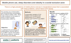 Mobile phone use, sleep disorders and obesity in a social exclusion zone